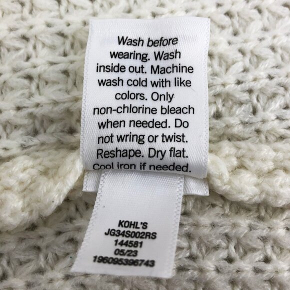 SO Goods For Life Boho Cozy Open-Knit Cream Pullover Crewneck Sweater Size XXL - Picture 11 of 11